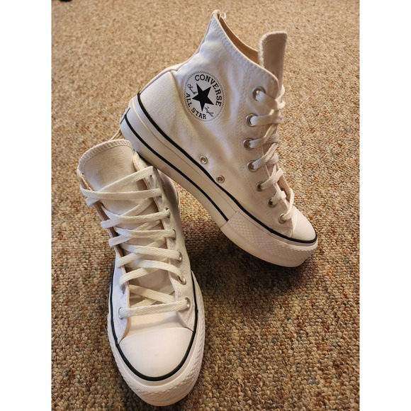 Converse Shoes - Converse Chuck Taylor All Star Lift Platform Canvas White High Top W8